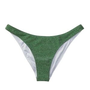 Victoria’s Secret Pink Women’s Small Forest Pine Shimmer Brazilian Bikini Bottom